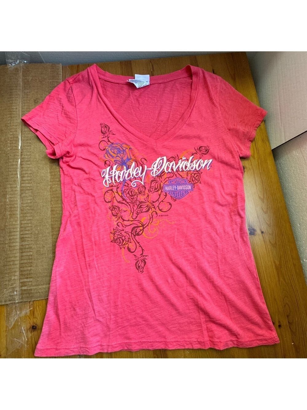 Harley Davidson pink short sleeve Tshirt tarentum Pennsylvania gatto XL